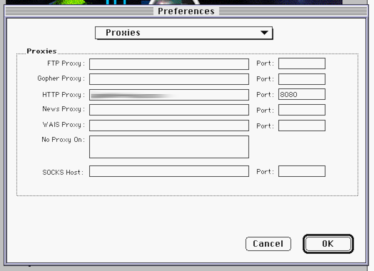 Configuring a proxy